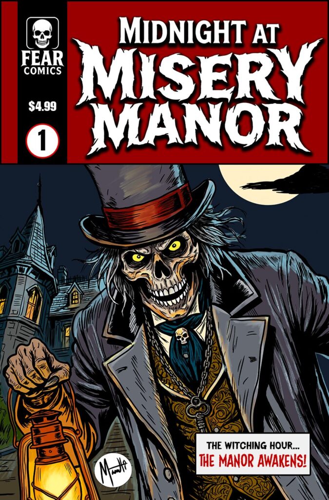 MIDNIGHT at MISERY MANOR Comic Book cover