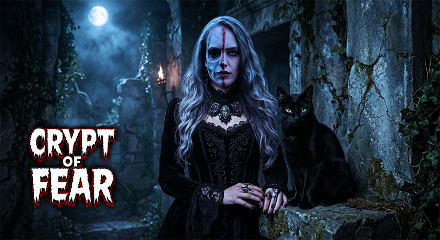 Host KADAVRA and her Black Cat SHADOW - CRYPT OF FEAR